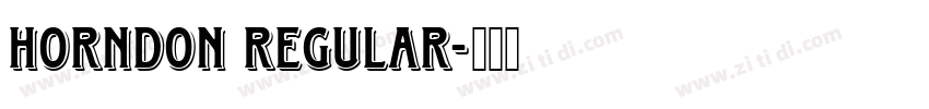 horndon regular字体转换